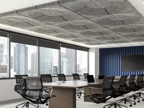 selador Celor acoustic panels in a conference room.