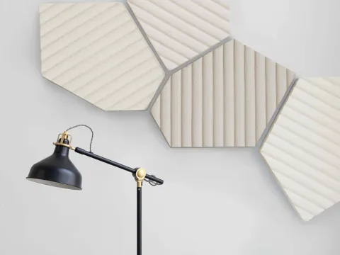 mogu FIELDS acoustic panels on a wall.