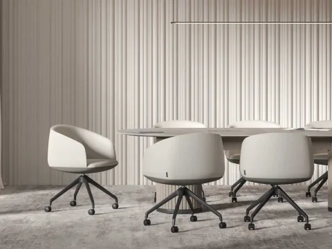 Narbutas VARJO thermoformed PET felt acoustic panels, image 1 of 6.