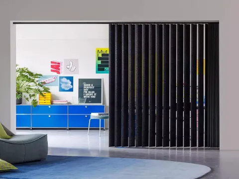 Création Baumann ACOUSTIC STRIPES in dark textile.